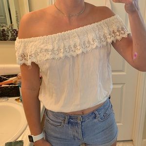 White off the shoulder top
